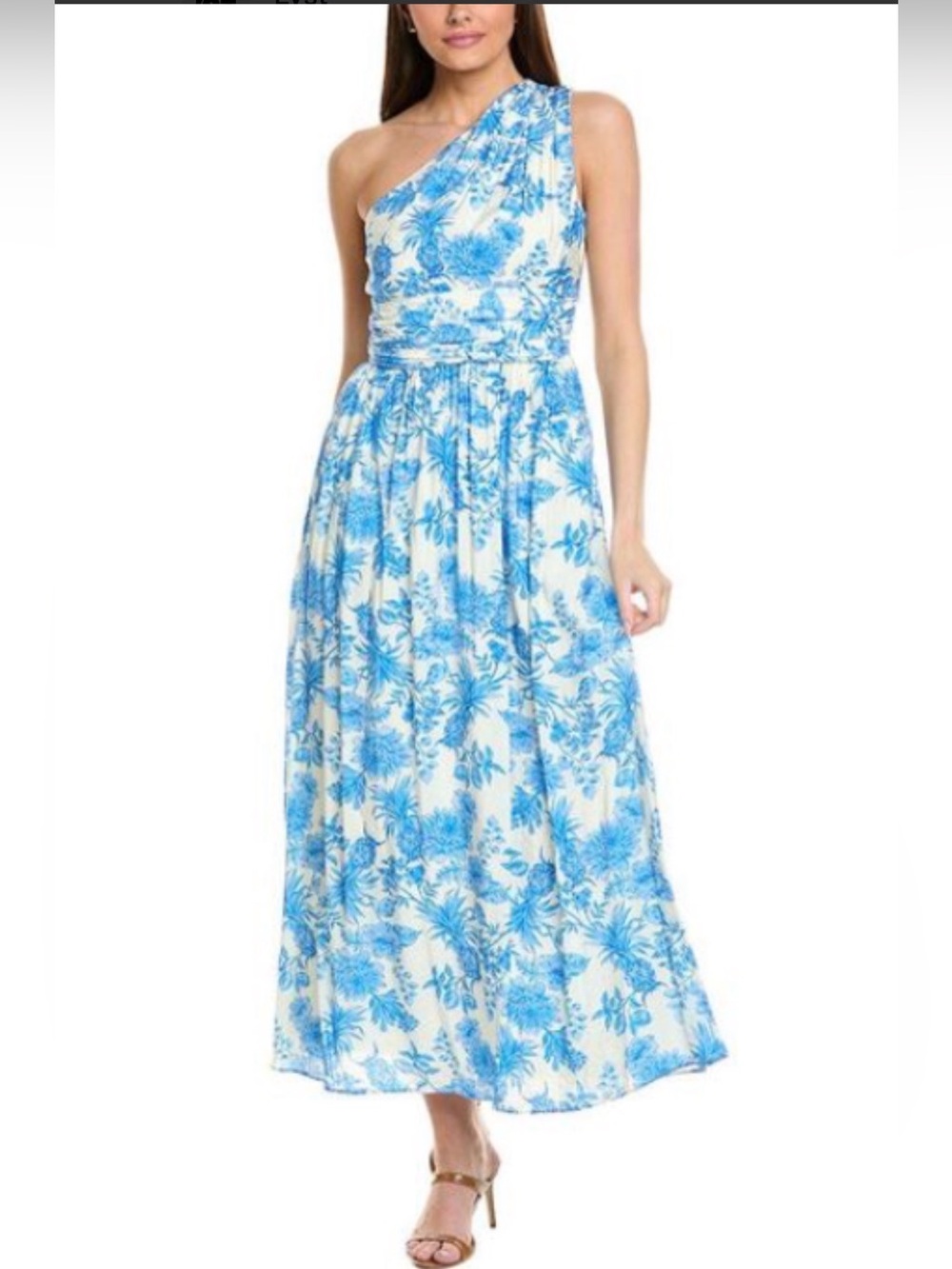 Taylor One-Shoulder Floral Romantic Summer Maxi Dress